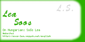 lea soos business card